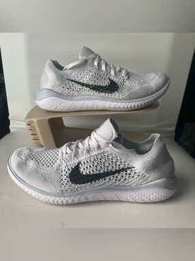 Nike Free RN Flyknit 2022 Women's Size 7 Running Shoes White Platinum 942839-100